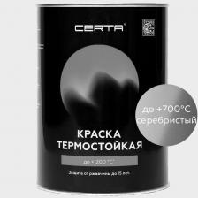 Краска термостойкая (Эмаль) антикоррозионная (до 700°С; 0,8 кг) Серебристая CERTA Краска термостойкая (Эмаль) антикоррозионная (до 700°С; 0,8 кг) Серебристая CERTA