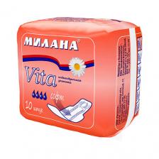 МИЛАНА Прокладки гигиенические впитывающие "Vita" Софт, 10шт. МИЛАНА Прокладки гигиенические впитывающие "Vita" Софт, 10шт.