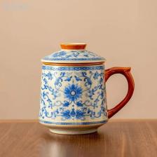 Синяя и белая чайная чашка NLSLASI 430 мл Синяя и белая чайная чашка NLSLASI 430 мл