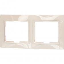 Горизонтальная двухместная рамка Smartbuy Венера SBE-01w-00-FR-2 Горизонтальная двухместная рамка Smartbuy Венера SBE-01w-00-FR-2