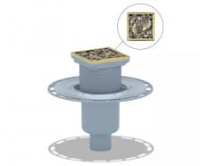 Душевой трап Bronze de Luxe бронза дизайн-решетка Рыбы Душевой трап Bronze de Luxe бронза дизайн-решетка Рыбы