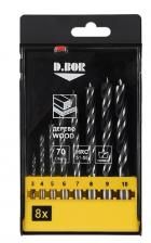 Набор сверл по дереву спиральных d.Bor 8шт 3-10мм D-DBW1-TW1-C-PS1-08 Набор сверл по дереву спиральных d.Bor 8шт 3-10мм D-DBW1-TW1-C-PS1-08