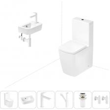 Комплексное предложение по специальной цене, включающее все необходимое для обустройства санузла / ванной комнаты. Элегантный вид напольного унитаза позволяет гармонично вписаться в интерьер современного санузла или ванной комнаты, наполняя его атмосферой роскоши и уюта. Санитарный фарфор Lavinia Boho имеет более твердую и гладкую поверхность, нежели сантехнический фаянс. Система антивсплеск увеличивает гигиеничность использования изделия и делает уборку более быстрой и простой. Компактная подвесная раковина Lavinia Boho One (370 х 245 х 100) — оптимально подходит для небольших ванных комнат или гостевых санузлов. Дизайнерская сантехника изготовлена в едином стиле: изделия прекрасно дополняют друг друга и формируют органичный тандем с латунными сифонами, донными клапанами, выпусками, угловыми вентилями и элегантными аксессуарами. Комплексное предложение по специальной цене, включающее все необходимое для обустройства санузла / ванной комнаты. Элегантный вид напольного унитаза позволяет гармонично вписаться в интерьер современного санузла или ванной комнаты, наполняя его атмосферой роскоши и уюта. Санитарный фарфор Lavinia Boho имеет более твердую и гладкую поверхность, нежели сантехнический фаянс. Система антивсплеск увеличивает гигиеничность использования изделия и делает уборку более быстрой и простой. Компактная подвесная раковина Lavinia Boho One (370 х 245 х 100) — оптимально подходит для небольших ванных комнат или гостевых санузлов. Дизайнерская сантехника изготовлена в едином стиле: изделия прекрасно дополняют друг друга и формируют органичный тандем с латунными сифонами, донными клапанами, выпусками, угловыми вентилями и элегантными аксессуарами.