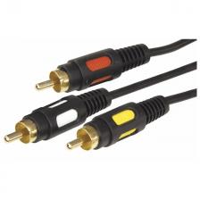 кабель 3RCA-3RCA REXANT 17-0212 1,5м черный кабель 3RCA-3RCA REXANT 17-0212 1,5м черный