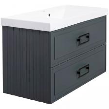 Тумба под раковину La Fenice Cubo TWIN 100 серо-зеленая матовая Тумба под раковину La Fenice Cubo TWIN 100 серо-зеленая матовая