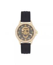 Женские аналоговые часы с кварцевым матовым черным силиконовым ремешком, 38 мм Ed Hardy, черный Женские аналоговые часы с кварцевым матовым черным силиконовым ремешком, 38 мм Ed Hardy, черный