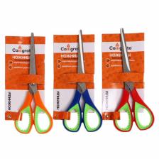 Ножницы канцелярские 17.5 см, ручки пластиковые с резиновыми вставками, МИКС Ножницы канцелярские 17.5 см, ручки пластиковые с резиновыми вставками, МИКС