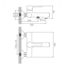 смеситель для ванны VITARTA VT.53.04.01 короткий излив хром смеситель для ванны VITARTA VT.53.04.01 короткий излив хром