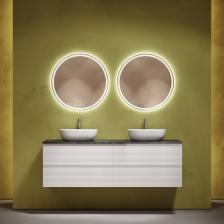 Мебель для ванной комнаты Sancos Folk 160 bianco, столешница черный мрамор TT160A1X, раковина CN6009 Мебель для ванной комнаты Sancos Folk 160 bianco, столешница черный мрамор TT160A1X, раковина CN6009