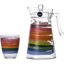 Питьевой набор КОЛОР ПЕНСИЛ (7 предметов) изготовлен из прозрачного стекла с ярким жизнерадостным дизайном. Закаленное стекло подходит для активного повседневного использования, оно не царапается и сохраняет свой первоначальный блеск в течение времени.Питьевой набор КОЛОР ПЕНСИЛ украсит праздничный и повседневный стол, избавит его от пакетированных напитков или пластиковых бутылок с напитками. Дизайн подойдет для любителей компаний, семьи и ценителей атмосферы праздничного стола. Он подходит для повседневного использования и праздничных мероприятий. Кувшин оснащен крышкой, которая позволяет хранить в нем напитки продолжительное время.Допустимо использование в посудомоечной машине. Избегайте перепада температур. Питьевой набор КОЛОР ПЕНСИЛ (7 предметов) изготовлен из прозрачного стекла с ярким жизнерадостным дизайном. Закаленное стекло подходит для активного повседневного использования, оно не царапается и сохраняет свой первоначальный блеск в течение времени.Питьевой набор КОЛОР ПЕНСИЛ украсит праздничный и повседневный стол, избавит его от пакетированных напитков или пластиковых бутылок с напитками. Дизайн подойдет для любителей компаний, семьи и ценителей атмосферы праздничного стола. Он подходит для повседневного использования и праздничных мероприятий. Кувшин оснащен крышкой, которая позволяет хранить в нем напитки продолжительное время.Допустимо использование в посудомоечной машине. Избегайте перепада температур.