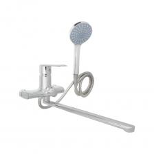 Смеситель для ванны СоюзКран с душем, прямой излив 35 см, керамический картридж 35 мм SK08-P136 567-108 Смеситель для ванны СоюзКран с душем, прямой излив 35 см, керамический картридж 35 мм SK08-P136 567-108