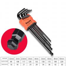 Набор шестигранных ключей XMSJ 9 шт., 1.5-10 мм Набор шестигранных ключей XMSJ 9 шт., 1.5-10 мм