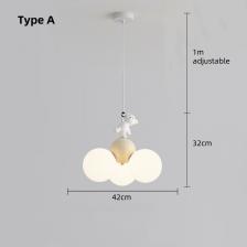 Люстра xiuxiu кремовая с медведем Люстра xiuxiu кремовая с медведем