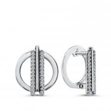 Серебряные серьги с фианитами Серебряные серьги с фианитами
