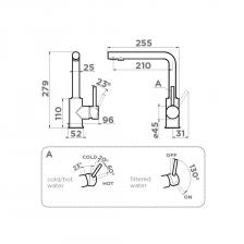 Смеситель для кухни OMOIKIRI Nakagawa 2 Plus (4994442) с подключением к фильтру, бирюзовый Смеситель для кухни OMOIKIRI Nakagawa 2 Plus (4994442) с подключением к фильтру, бирюзовый