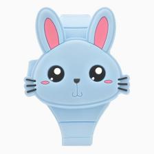 Часы наручные электронные «Зайчик», детские, ремешок силикон, голубые Часы наручные электронные «Зайчик», детские, ремешок силикон, голубые