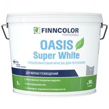 краска в/д FINNCOLOR Oasis Super White для потолка 9л белая, арт.700001265 краска в/д FINNCOLOR Oasis Super White для потолка 9л белая, арт.700001265