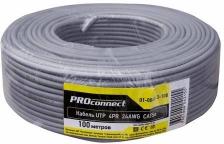 Кабель медный Proconnect Кабель информационный 01-0043-3-100 кат.5E UTP 4 пары 24AWG PVC внутренний 100м серый Кабель медный Proconnect Кабель информационный 01-0043-3-100 кат.5E UTP 4 пары 24AWG PVC внутренний 100м серый