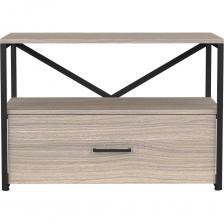 Тумба под ТВ Desk Question лофт DQ серия Riva открытая ЛДСП Сатин 10314 Тумба под ТВ Desk Question лофт DQ серия Riva открытая ЛДСП Сатин 10314