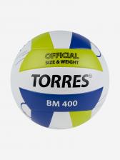 Мяч волейбольный TORRES BM400 V42315, размер 5, Белый Мяч волейбольный TORRES BM400 V42315, размер 5, Белый