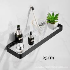 Настенная стеклянная полка для ванной, черная Настенная стеклянная полка для ванной, черная