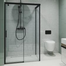 Душевой уголок GuteWetter gwmpslrc863b 75x115x200 см, профиль черный матовый, стекло бесцветное закаленное 8/6 мм 4698032814977 Душевой уголок GuteWetter gwmpslrc863b 75x115x200 см, профиль черный матовый, стекло бесцветное закаленное 8/6 мм 4698032814977