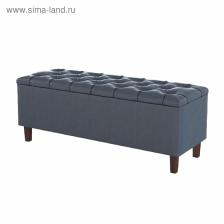 Банкетка «Монако», с ящиком, 1210x420x470 мм, искусственная кожа, цвет серый Банкетка «Монако», с ящиком, 1210x420x470 мм, искусственная кожа, цвет серый