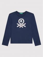 Блуза стандартного кроя United Colors Of Benetton, синий Блуза стандартного кроя United Colors Of Benetton, синий