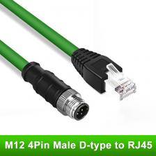 Соединитель для сетевого кабеля M12-RJ45 4-Контактный Штекер D-типа M12 D кодирующий провод авиационный штекер для промышленной камеры датчик сопротивления цепи Соединитель для сетевого кабеля M12-RJ45 4-Контактный Штекер D-типа M12 D кодирующий провод авиационный штекер для промышленной камеры датчик сопротивления цепи