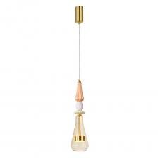 Светильник светодиодный подвесной Arte Lamp Coral 3000К 8 Вт 3 кв.м латунь IP20 (A2405SP-8YL) Светильник светодиодный подвесной Arte Lamp Coral 3000К 8 Вт 3 кв.м латунь IP20 (A2405SP-8YL)