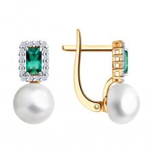 Серьги SOKOLOV из золота с миксом камней 79-20098 Серьги SOKOLOV из золота с миксом камней 79-20098