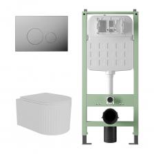 Комплект Alentori Инсталляция SITEMA панель смыва с круглыми кнопками, хром + FLUIRE 2101 Vortex Унитаз подвесной безободковый, быстросъёмное сиденье с микролифтом, белый глян. ALS.SIS1101.CRAL.FLU42101.V.W Комплект Alentori Инсталляция SITEMA панель смыва с круглыми кнопками, хром + FLUIRE 2101 Vortex Унитаз подвесной безободковый, быстросъёмное сиденье с микролифтом, белый глян. ALS.SIS1101.CRAL.FLU42101.V.W