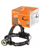 Tdm Фонарь «Налобный 12» аккумуляторный, 5 Вт CREE+3 Вт COB, SQ0350-0069 1 шт Tdm Фонарь «Налобный 12» аккумуляторный, 5 Вт CREE+3 Вт COB, SQ0350-0069 1 шт