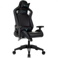 Кресло игровое Knight Outrid Smile, черный, эко.кожа, с подголовником, крестовина пластик Кресло игровое Knight Outrid Smile, черный, эко.кожа, с подголовником, крестовина пластик