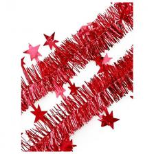 мишура новогодняя Звезды 200х5см красный мишура новогодняя Звезды 200х5см красный