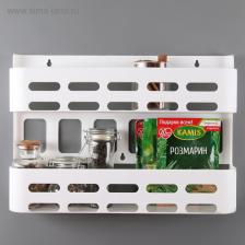 Органайзер навесной для специй IDEA, 38x7.5x27 см, пластик, белый Органайзер навесной для специй IDEA, 38x7.5x27 см, пластик, белый