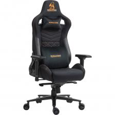 Игровое кресло выполнено из усиленной металлической рамы толщиной 2мм. Материал покрытия - ткань, устойчивая к выцветанию, истиранию и растяжению. Регулируемые 4D (в четырех направлениях) подлокотники двигаются по ширине, высоте, углу и вылету. Пользователь любой комплекции и роста без труда настроит комфортное для себя положение. Усиленная пятиконечная крестовина, выполненная из прочного алюминиевого сплава с 75мм нейлон/полиуретановыми роликами (подходит для паркета/ламината), обеспечивают устойчивость и долговечность этого кресла, а также подчеркивает стильный внешний вид. Удобная откидная спинка с фиксацией наклона до 150° с улучшенным механизмом наклона спинки из закаленного металла. В качестве механизма качания применяется литой многофункциональный механизм Мультиблок. Для более комфортного времяпровождения за креслом предусмотрена поясничная поддержка (тканевая подушка с эффектом памяти) и поддержка области шеи (тканевая подушка с эффектом памяти). Рекомендуется для пользователей с максимальным весом до 130 кг. Игровое кресло выполнено из усиленной металлической рамы толщиной 2мм. Материал покрытия - ткань, устойчивая к выцветанию, истиранию и растяжению. Регулируемые 4D (в четырех направлениях) подлокотники двигаются по ширине, высоте, углу и вылету. Пользователь любой комплекции и роста без труда настроит комфортное для себя положение. Усиленная пятиконечная крестовина, выполненная из прочного алюминиевого сплава с 75мм нейлон/полиуретановыми роликами (подходит для паркета/ламината), обеспечивают устойчивость и долговечность этого кресла, а также подчеркивает стильный внешний вид. Удобная откидная спинка с фиксацией наклона до 150° с улучшенным механизмом наклона спинки из закаленного металла. В качестве механизма качания применяется литой многофункциональный механизм Мультиблок. Для более комфортного времяпровождения за креслом предусмотрена поясничная поддержка (тканевая подушка с эффектом памяти) и поддержка области шеи (тканевая подушка с эффектом памяти). Рекомендуется для пользователей с максимальным весом до 130 кг.