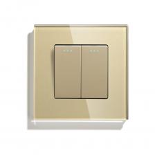 Универсальный 2-клавишный выключатель от торговой фирмы Vell размером 86х86 мм незаменим для выключения и включения осветительных приборов, а также для управления разными бытовыми устройствами. Способ монтирования — скрытая установка на глубину встраивания 35 мм по стандартной схеме в круглую монтажную коробку диаметром 65-70 мм и глубиной 50 мм с межцентровым расстоянием для крепежных винтов 60 мм с креплением на шурупы из комплекта как в горизонтальном, так и вертикальном положении. Переключатель сделан из специализированного материала — стекло, термопластик ABS. Контактная поверхность увеличенной площади дает надежность соединения и продолжительную работу механизма переключателя. Актуальный цвет — золото, станет изящным дополнением для самых разнообразных интерьеров. Наличие подсветки — нет. Напряжение составляет 250 В. В комплект входит: механизм выключателя/рамка/крепеж/инструкция. Универсальный 2-клавишный выключатель от торговой фирмы Vell размером 86х86 мм незаменим для выключения и включения осветительных приборов, а также для управления разными бытовыми устройствами. Способ монтирования — скрытая установка на глубину встраивания 35 мм по стандартной схеме в круглую монтажную коробку диаметром 65-70 мм и глубиной 50 мм с межцентровым расстоянием для крепежных винтов 60 мм с креплением на шурупы из комплекта как в горизонтальном, так и вертикальном положении. Переключатель сделан из специализированного материала — стекло, термопластик ABS. Контактная поверхность увеличенной площади дает надежность соединения и продолжительную работу механизма переключателя. Актуальный цвет — золото, станет изящным дополнением для самых разнообразных интерьеров. Наличие подсветки — нет. Напряжение составляет 250 В. В комплект входит: механизм выключателя/рамка/крепеж/инструкция.