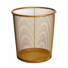 Корзина для бумаг Calligrata, 15 л, сетка, металлическая, золотая Корзина для бумаг Calligrata, 15 л, сетка, металлическая, золотая