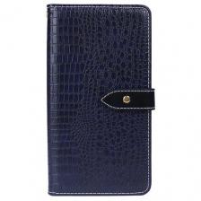 Чехол-книжка MyPads для Samsung Galaxy A70 / A70s SM-A705F (2019) с фактурной прошивкой рельефа кожи крокодила с застежкой и визитницей синий Чехол-книжка MyPads для Samsung Galaxy A70 / A70s SM-A705F (2019) с фактурной прошивкой рельефа кожи крокодила с застежкой и визитницей синий