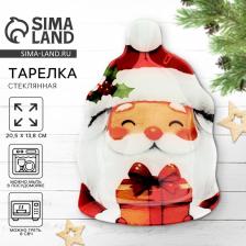 Тарелка новогодняя плоская «Дедушка Мороз», 13.8x20.5 см Тарелка новогодняя плоская «Дедушка Мороз», 13.8x20.5 см
