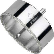 Алмазная коронка по керамограниту и керамике Коронка алмазная по керамограниту и керамике с центрирующим сверлом 100 мм Diamond Industrial DIDCSC100 Алмазная коронка по керамограниту и керамике Коронка алмазная по керамограниту и керамике с центрирующим сверлом 100 мм Diamond Industrial DIDCSC100