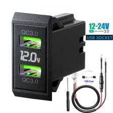 QC3.0 PD Автомобильное зарядное устройство с двумя портами USB 12 В 24 В Розетка для зарядки телефона Адаптер питания для мотоцикла Кемпер Грузовик ATV Лодка RV QC3.0 PD Автомобильное зарядное устройство с двумя портами USB 12 В 24 В Розетка для зарядки телефона Адаптер питания для мотоцикла Кемпер Грузовик ATV Лодка RV