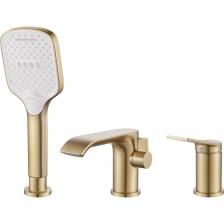 Смеситель на борт ванны Shevanik S4112G в современном цвете "золотой сатин" (брашированное золото) — стильное и функциональное решение для вашей ванной комнаты. Изготовлен из высококачественной латуни, что обеспечивает прочность и долговечность изделия. Современный скандинавский дизайн смесителя Shevanik идеально впишется в любой интерьер и станет его изюминкой. Смеситель имеет 3 монтажных отверстия, что позволяет установить его максимально удобно. Душевой шланг длиной 150 см обеспечивает комфортное использование, а ручной душ из ABS-пластика с тремя режимами работы позволит выбрать оптимальный вариант для каждого члена семьи. Смеситель на борт ванны Shevanik S4112G в современном цвете "золотой сатин" (брашированное золото) — стильное и функциональное решение для вашей ванной комнаты. Изготовлен из высококачественной латуни, что обеспечивает прочность и долговечность изделия. Современный скандинавский дизайн смесителя Shevanik идеально впишется в любой интерьер и станет его изюминкой. Смеситель имеет 3 монтажных отверстия, что позволяет установить его максимально удобно. Душевой шланг длиной 150 см обеспечивает комфортное использование, а ручной душ из ABS-пластика с тремя режимами работы позволит выбрать оптимальный вариант для каждого члена семьи.