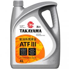 Трансмиссионное масло TAKAYAMA ATF III ATF, 4 л Трансмиссионное масло TAKAYAMA ATF III ATF, 4 л