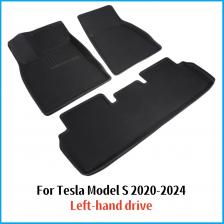 3D коврики для пола Tesla Model S 2020-2024, всесезонные, Нескользящие, водонепроницаемые, подходят для моделей S, длинный диапазон, в клетку 3D коврики для пола Tesla Model S 2020-2024, всесезонные, Нескользящие, водонепроницаемые, подходят для моделей S, длинный диапазон, в клетку