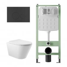 Комплект Alentori Инсталляция SITEMA, Панель смыва с круглыми кнопками, черный матовый + Унитаз подвесной 525*360 безободковый, сиденье Soft-Close, белый глянцевый, форма конус ALS.SIS1101.MBC0110 Комплект Alentori Инсталляция SITEMA, Панель смыва с круглыми кнопками, черный матовый + Унитаз подвесной 525*360 безободковый, сиденье Soft-Close, белый глянцевый, форма конус ALS.SIS1101.MBC0110