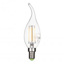 Лампа светодиодная филаментная Navigator E14 2700К 6 Вт 650 Лм 220 В свеча на ветру прозрачная Лампа светодиодная филаментная Navigator E14 2700К 6 Вт 650 Лм 220 В свеча на ветру прозрачная