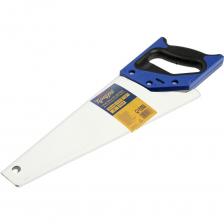 Ножовка по дереву предназначена для пиления заготовок из древесины. Полотно выполнено из высококачественной стали марки 65. Двухкомпонентная рукоятка за счет своей профилированности удобно лежит в руке при работе. Зубья разведены, что обеспечивает гладкость реза. Полотно инструмента имеет каленый зуб с двухсторонней заточкой. Ножовка по дереву предназначена для пиления заготовок из древесины. Полотно выполнено из высококачественной стали марки 65. Двухкомпонентная рукоятка за счет своей профилированности удобно лежит в руке при работе. Зубья разведены, что обеспечивает гладкость реза. Полотно инструмента имеет каленый зуб с двухсторонней заточкой.