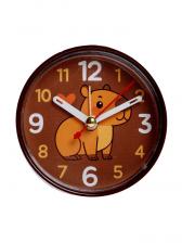 Будильник «Капибара», плавный ход, d=8 см, корпус коричневый Будильник «Капибара», плавный ход, d=8 см, корпус коричневый